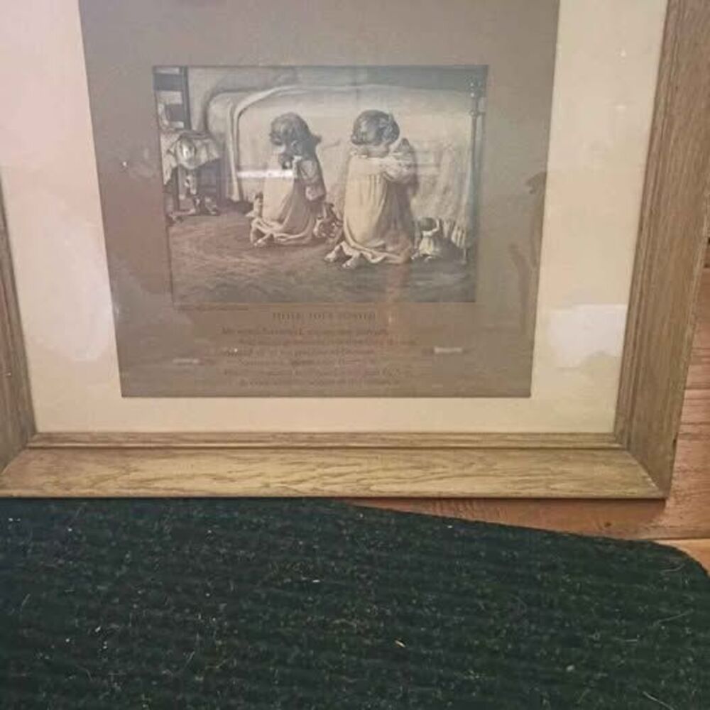 Vintage Little Tots Prayer Framed Art